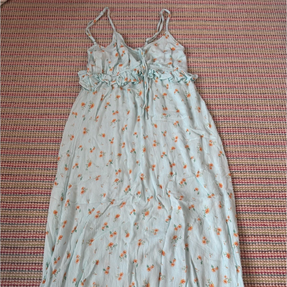 Floral Midi Dress in Light Blue and Orange - Billabong